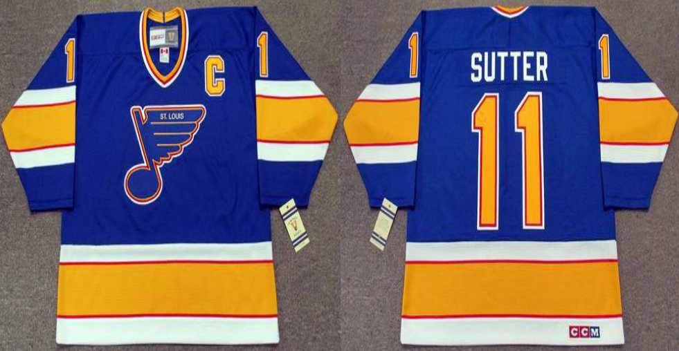 2019 Men St.Louis Blues #11 Sutter blue CCM NHL jerseys